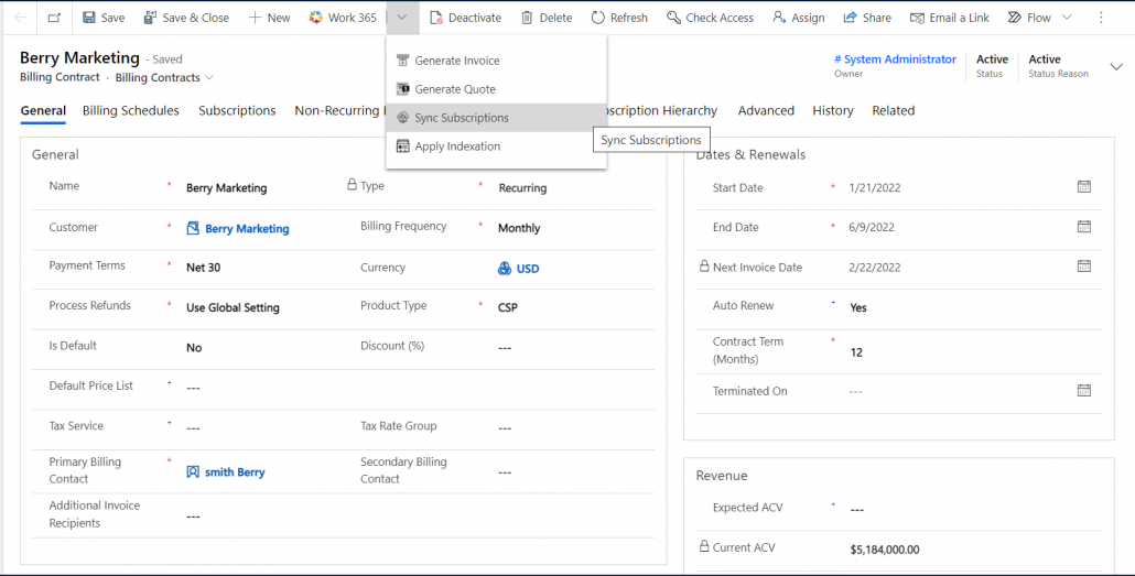 Enhancements to Sync Subscription feature to Sync the new Subscriptions ...